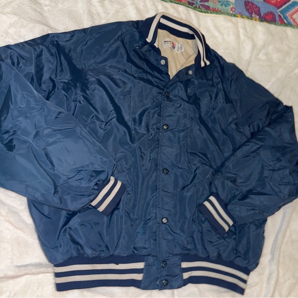 Vintage King Louie Men's Navy Blue Bomber Jacket - Picture 3 of 7